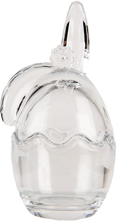 Clayre & Eef Glazen potje Ei 6x6x12 cm Transparant Glas