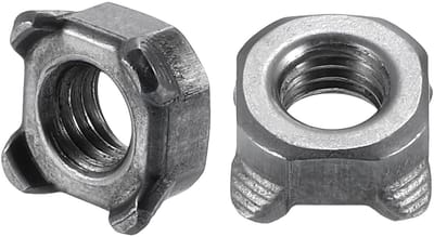 Weldmoeren M5-0.8 UNC, Vierkante Carbon Staal, Machine Schroeven, Grijs, Verpakking van 10, Duurzaam en Betrouwbaar