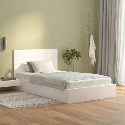 vidaXL - Hoofdbord - 120x1,5x80 - cm - bewerkt - hout - wit