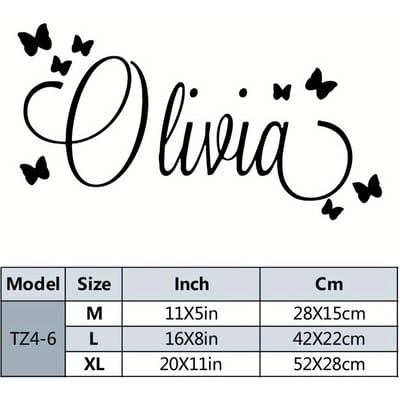 Ster Muursticker met Aangepaste Naam - Gepersonaliseerde PVC Vinyl Sticker voor Verjaardag & Huisdecoratie, Verwijderbaar voor Woonkamer en Slaapkamer M(28cmX15cm) zwart