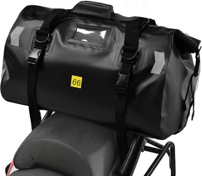 Motorfiets Tas - Reisbagage - Lange Reizen - Waterdicht PVC - 66 Liter - Zwart