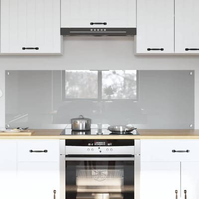 vidaXL - Keukenachterwand - 2 - st - Lichtgrijs - 80 - x - 50 - cm - gehard - glas