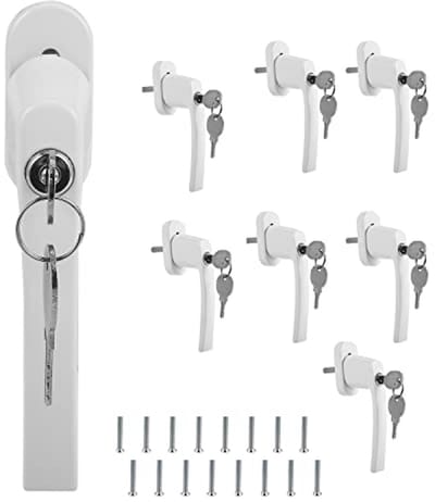 Afsluitbare Raamgreep van Aluminiumlegering - 8 Stuks met Sleutel voor Kinderbeveiliging - 36 mm