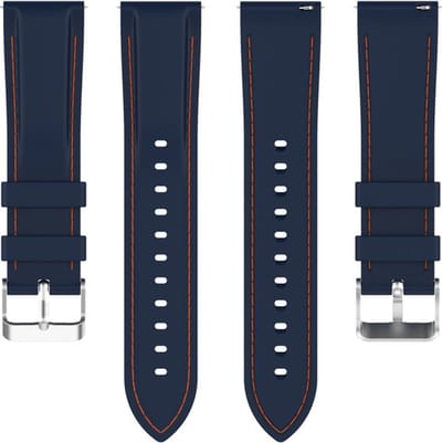 Siliconen bandje - geschikt voor Samsung Galaxy Watch 7 / Watch FE / Watch 6 (Classic) / Watch 5 (Pro) / Watch 4 (Classic) / Watch 3 41 mm / Active / Active 2 / Watch 42 mm - donkerblauw