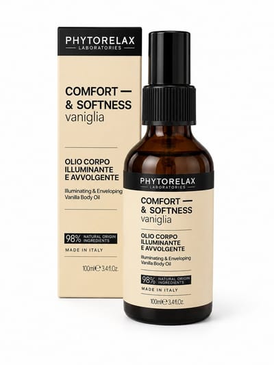 Phytorelax Vanille Body Oil – Droge Lichaamsolie – Comfort & Softness met Vanille en Zoete Amandelolie – Vegan – 100 ml