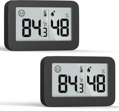 Mini Hygrometer en Thermometer voor Binnen - Digitale Temperatuur- en Vochtigheidsmeter voor Humidors, Kassen, Babykamers, Kelders en Reptielen