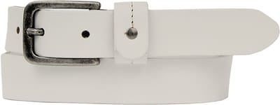 Petrol Industries Riem Jongens - Broekriem - Verstelbaar - Leer - Wit - 65 cm