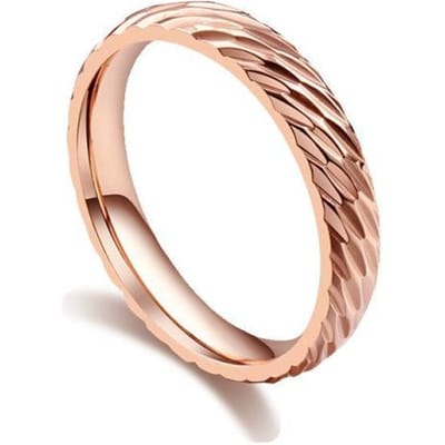 Hoge Kwaliteit Roestvrij Staal 4 mm Gouden Kleur Verlovingsringen Patroon Koppel Promotie Sieraden 8 beige