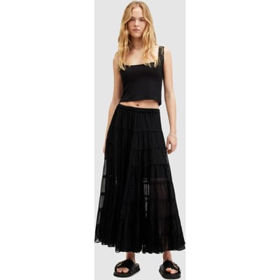 AllSaints Anie Cami Black Maat: 12 | Mouwloze Tops Outlet | Dames | Zwart