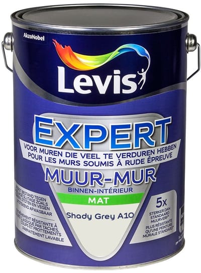 Levis - Expert Muur Binnen Mix - Shady Grey A10 - Mengverf - 5 L