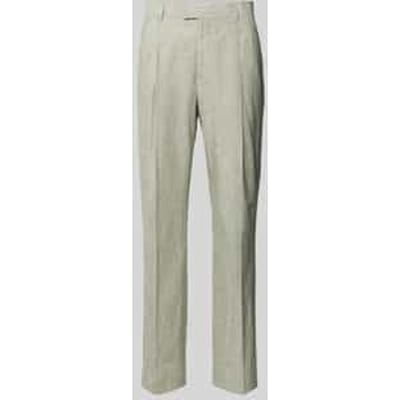 Pantalon van linnenmix met persplooien