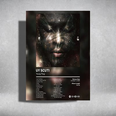 Young Thug - UY SCUTI - album cover - metalen poster - 30x40cm