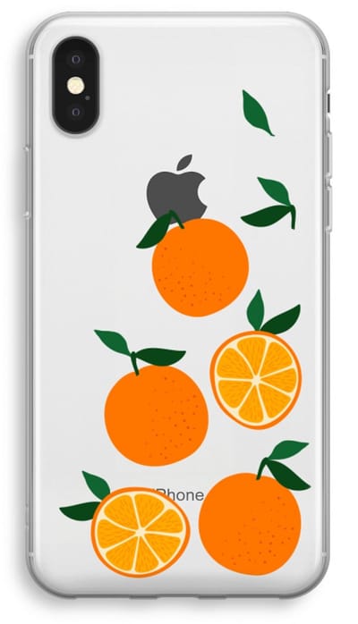 Case Company® - Hoesje geschikt voor iPhone X hoesje - Will you be my clementine - Soft Cover Telefoonhoesje - Bescherming aan alle Kanten en Schermrand