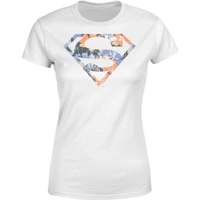 DC Originals Floral Superman Dames T-shirt - Wit - S