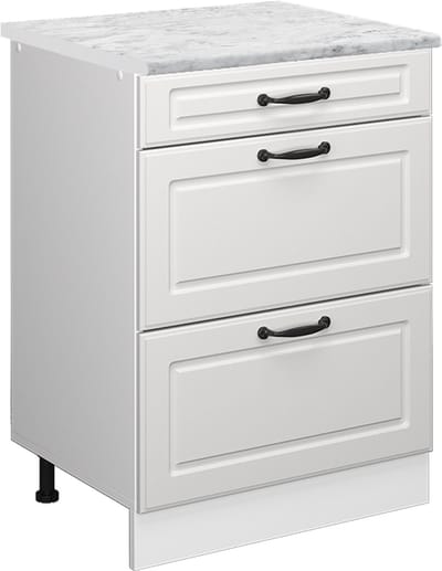Vicco R-Line Keukenonderkast – 60 cm WB Marmer Wit Landhuis