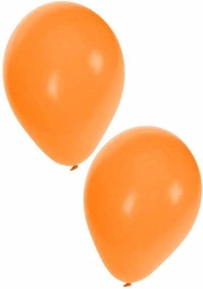 50 Oranje ballonnen van 35 cm - Ballon oranje - EK accessoires - Oranje versiering - EK 2024 - EK voetbal