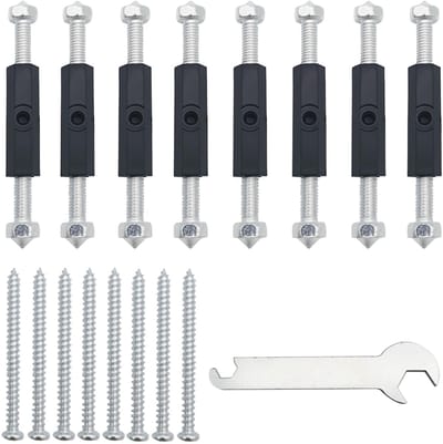 Store_7 - 86 Type Schakelaarcontactdoos - Reparatieset - Verstelbare lengte - Schroeven set - Wandmontage - Geschikt voor reparatie - Zwart