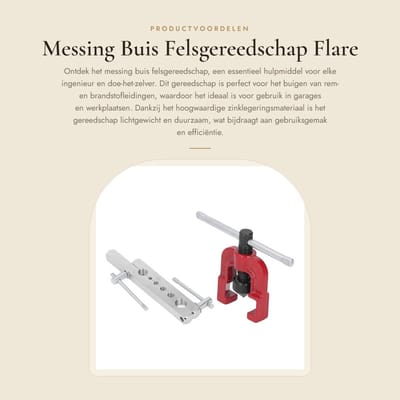 Dailygoods- Felsgereedschap 3/16in - 1/4in - 5/16in - 3/8in - 1/2in - 5/8in - Zinklegering, Lichtgewicht, Geschikt voor Dunwandige Buizen - Buisgereedschap