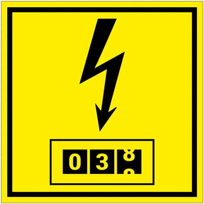 Elektrameter bord | gecoat dibond materiaal | 10 x 10 cm