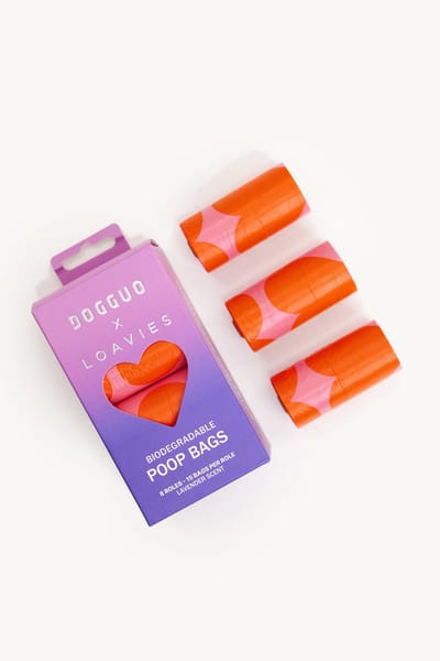 Dogguo Heart Poepzakjes - Hondenriem - 11.3x5.2x6.3 cm Pink Oranje