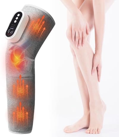 Beenmassager - Lymfe Massager - Spierherstel - 360° Luchtkamer Kneedtechniek - 21 x 18.5 x 8.5 cm - Grijs