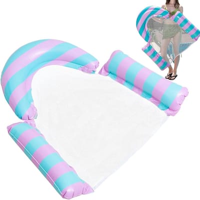 Zwembad Lounger - Drijvend Ligbed - Water Ontspanning - Ergonomisch Ontwerp - 111x107x18cm - Paars