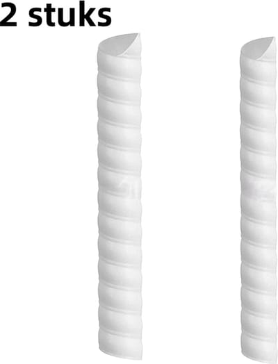 2-delige - Eekhoornbestendige boomstambeschermer - Draagbaar - Spiraalvormige boomstambeschermer voor plantenverzorging - Wit (1 klein + 1 groot)
