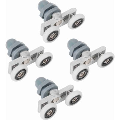 4 stuks Duurzame Dubbele Schuifrolbaan Deurwiel Badkamer Glazen Deur (25 mm) 25mm for 200Pcs A4 Paper