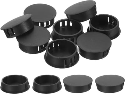 Afdekkapjes voor boorgaten - Blindstop nylonpluggen - Gaten afdekken decoreren - Verdikt klikontwerp - 35 mm diameter - Zwart