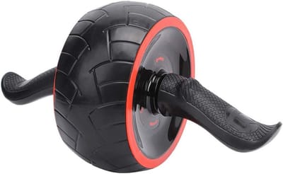 Buikspierroller - Buiktrainer Core - Kracht Training - Zijwaarts Ontwerp - 20cm Diameter - Zwart