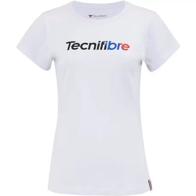 Tennisshirt Tecnifibre Women Club White-XL