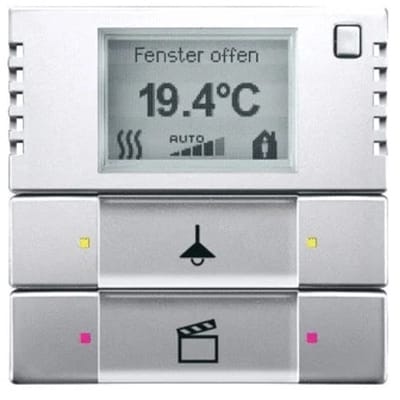 ABB Busch-Jaeger KNX Bedienelement 2/4v met RTR pure-rvs 6128/28-866 2CKA006134A0325