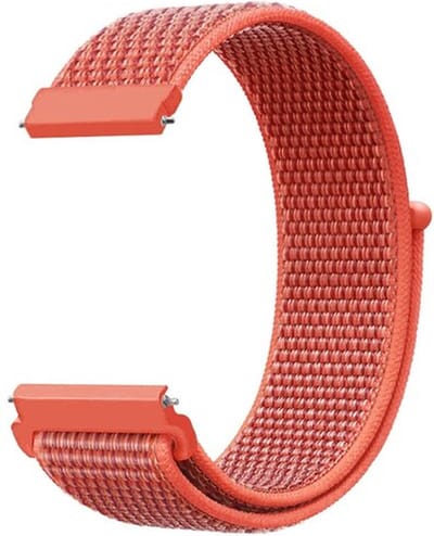 By Qubix - Sport Loop nylon bandje 20mm - Rood - Geschikt voor Samsung Galaxy Watch 7 (40 & 44mm) - Galaxy Watch FE - Galaxy Watch 6 - Galaxy Watch 6 Pro - Galaxy Watch 5 - 5 Pro - Galaxy Watch 4 - 4 Classic - Active 2 - Watch 3 (41mm)