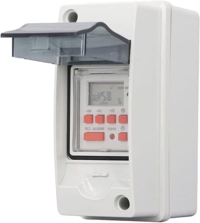Programmeerbare Digitale Tijdschakelaar met LCD Display voor Zwembad en Spa, Waterdichte Timer voor Pomp en Verwarming, 7 Dagen Instelbaar