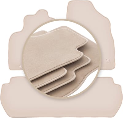 Premium beige vloermatten voor: Citroen Berlingo II 5-zits 2008-2018
