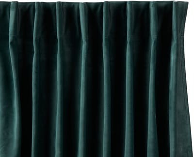 Lifa Living - Fluwelen Gordijnen - 150 x 250 cm - Donker Groen - Verduisterend - Wasbaar - Kreukherstellend - Kleurvast - 10 Ophanghaken