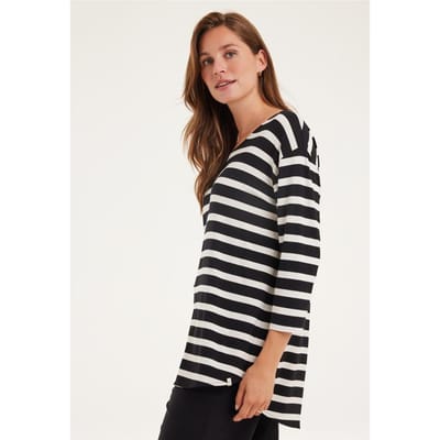 DIDI Dames Loose tee 3/4 Stripey Black stripe maat 36