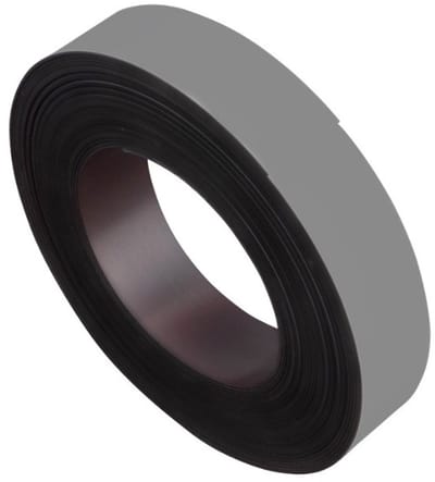 Gekleurd Magneetband – 30 mm breed - 10 meter - GRIJS