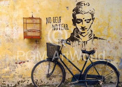 Kunstdruk Edition Street - No self no fear 50x70cm