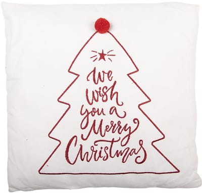Clayre & Eef Sierkussen 45x45 cm Wit Polyester