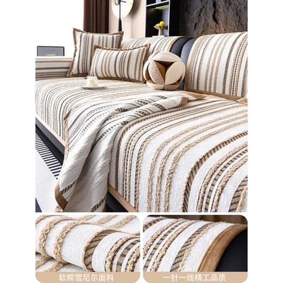 Vier Seizoenen Universeel Chenille Bankkussen Nieuw Antislip Zitkussen Licht Luxe Bankhoes Combinatie Bankkussen 70*70cm