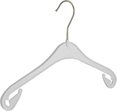 De Kledinghanger Gigant - Kledinghanger - Kinderen - NA33 - 120 Stuks - Blousehanger - Shirthanger - Kunststof - Wit - Rokinkepingen - 33 cm - Kleerhanger - Kinderhanger - NA-Serie (NA33_01/120)