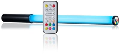 BRESSER BR-10RGB LED Tube 10W – RGB Lichtzwaard met 10 Lichteffecten & CRI>93 – Voor Bloggers, Vloggers & Creatieve Contentmakers – Oplaadbaar & Draagbaar