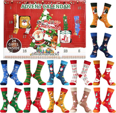 Adventskalender 2026, sokken voor dames, adventskalender, sokken voor dames, adventskalender, volwassenen, cadeaus voor adventskalender, vrouwen, ideeën, adventskalender, vulling, vrouw