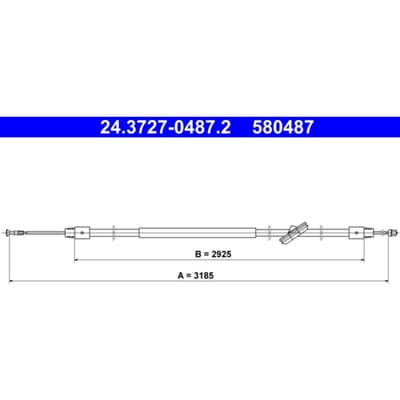 Kabel, parkeerrem ATE 24.3727-0487.2