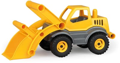 04212 EcoActives Schoplader, ca. 33 cm, bouwplaatsspeelgoed voor kinderen vanaf 2 jaar, robuuste wiellader met handvat en beweegbare laadschep, natuurlijke houtgeur door houtaandeel