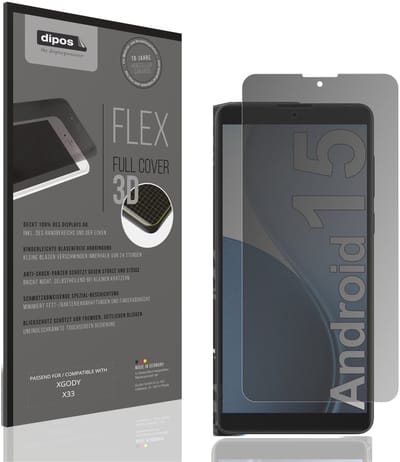 dipos FLEX – Matte Privacy Screenprotector geschikt voor XGODY X33 | Volledige Schermbescherming | Case-Friendly