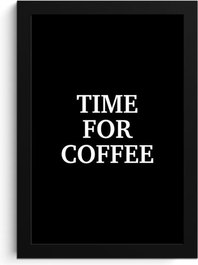 Fotolijst inclusief poster - Posterlijst 20x30 cm - Posters - Quotes - Letters - Koffie - Zwart - Foto in lijst - Keuken decoratie muur - Wanddecoratie accessoires - Muurdecoratie - Schilderijen
