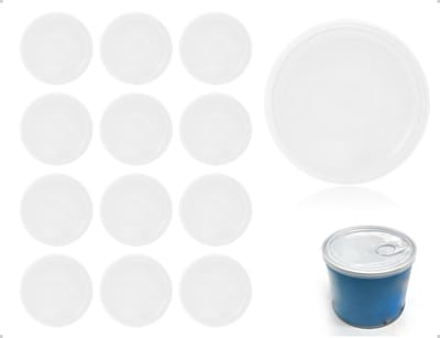 Dailygoods- Deksel 75 mm - Set van 12 - Wasbaar - Glazen Deksel - Goede afdichting - Duurzaam PE materiaal - Deksel Voor Blikken
