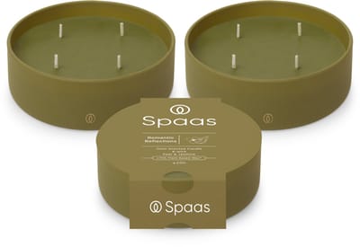 Spaas Glow Geurkaars in glas - Set van 3 kaarsen - Peer en Jasmijn - circa 20u - Romantic Reflections